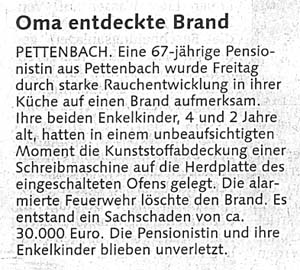 Faksimile Kchenbrand